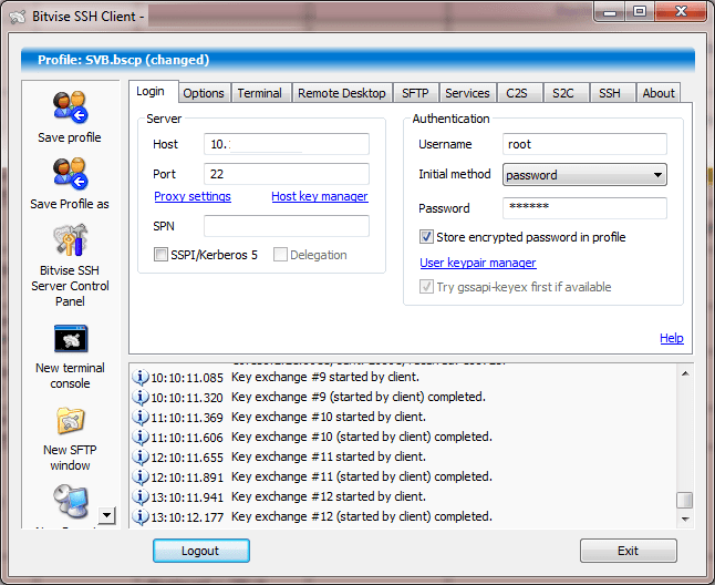instal Bitvise SSH Client